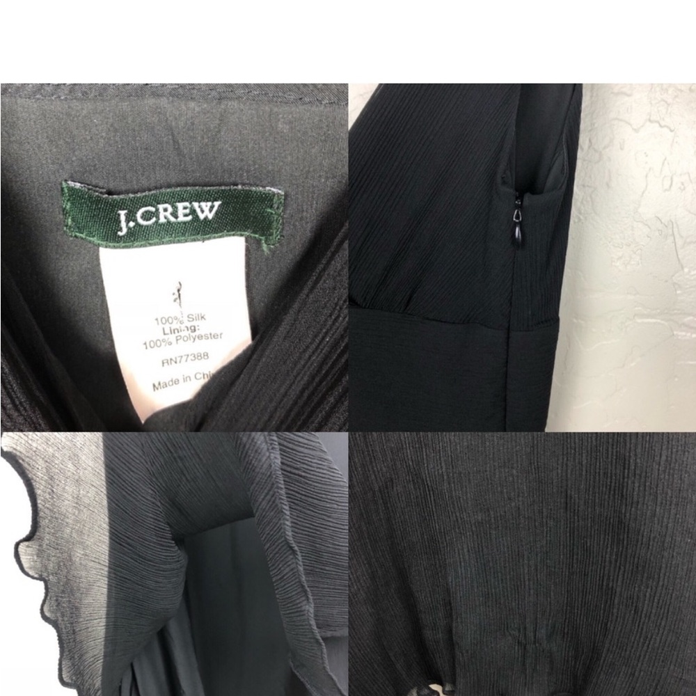 J. Crew | black Sophia dress in silk chiffon - Picture 5 of 5